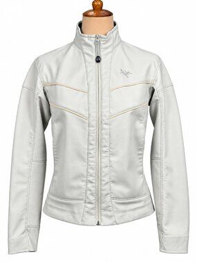 ARCT'ERYX Trident Womens SoftShell Jacket Polartec Fleece Jacket Beige Size M